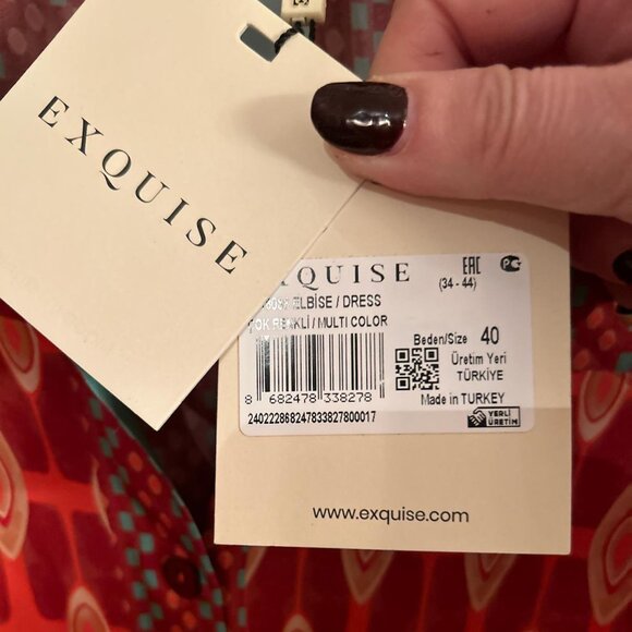 Exquise Women's Orange Short Sleeve Summer Shirt Millie Dress - Picture 5 of 6